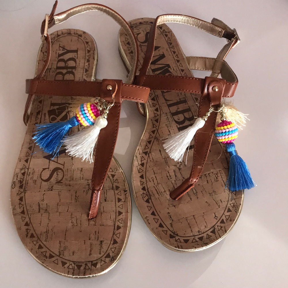 Sam & Libby Tassel Sandals - Worn once